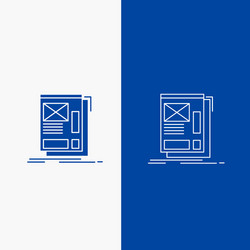 wire framing web layout development line vector image