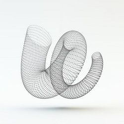 helix molecular lattice connection structure 3d vector image