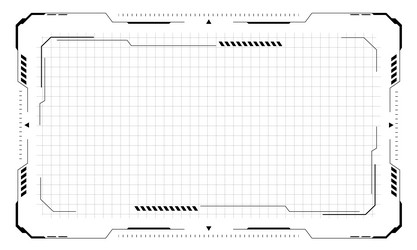 hud frames black user interface elements design vector image