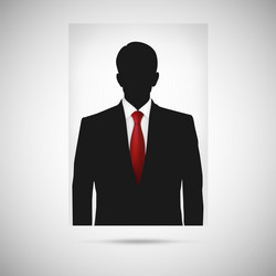 Profile picture whit red tie unknown person vector