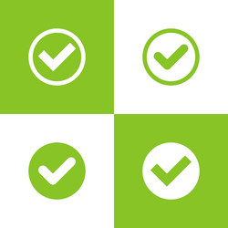 Set buttons with check marks vector