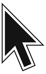 black arrow cursor classic mouse pointer icon vector image