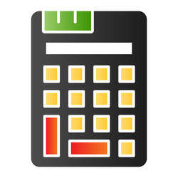 Calculator flat icon simple tool for calculate vector