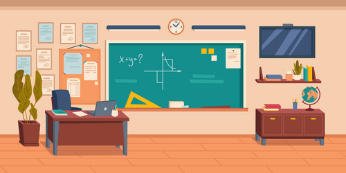 Modern empthy classroom background 366922 Vector Art at Vecteezy