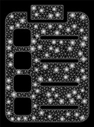 glowing mesh network tasks with flare spots vector image