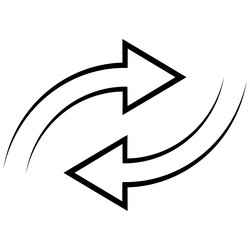 icon exchange change replace switch return vector image