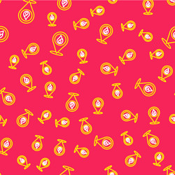 Line map pointer with fire flame icon isolated vector