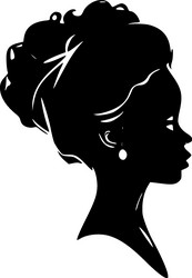 Black women - minimalist and flat logo Royalty Free Vector