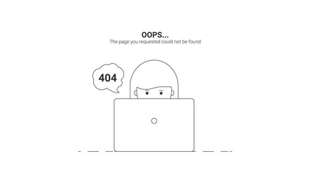 day web master oops error 404 vector image