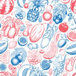 Fruits seamless pattern background Royalty Free Vector Image