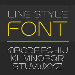 linear font - simple and minimalistic vector