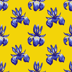 Royal Iris Floral Pattern Vector Image