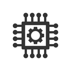 Processor icon - programming circuit vector