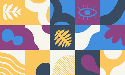 abstract pattern design with simple shapes vector image
