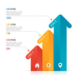 Arrow infographic template for data visualization vector