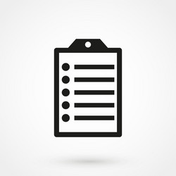 Clipboard Icon - Simple Style vector