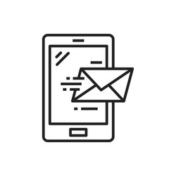incoming email message notification on screen icon vector image