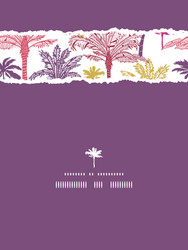 palm trees seamless vertical torn pattern vector