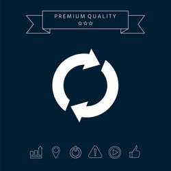 reset button reload arrows vector image