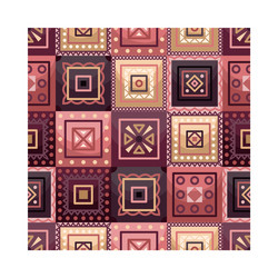 seamless pattern with boho geometrical square vector image