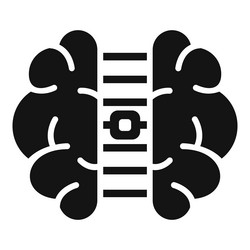 ai microchip brain technology icon showing vector image