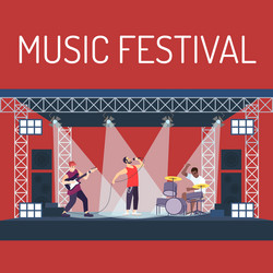 music festival poster template rock concert vector