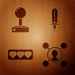 set share joystick for arcade machine like vector image