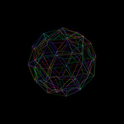 3d framework sphere from lines technology style vector image