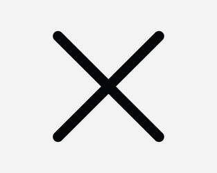 cross icon x mark cancel reject off wrong negative vector image