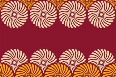 seamless horizontal border pattern with circles vector image