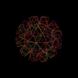 3d framework sphere from lines technology style vector