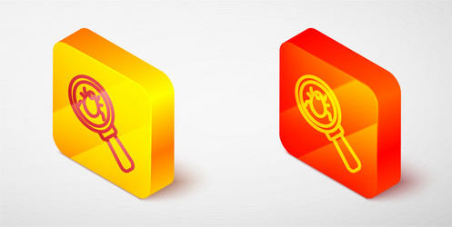 Isometric line system bug concept icon isolated vector