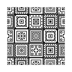 seamless pattern with boho geometrical square vector image