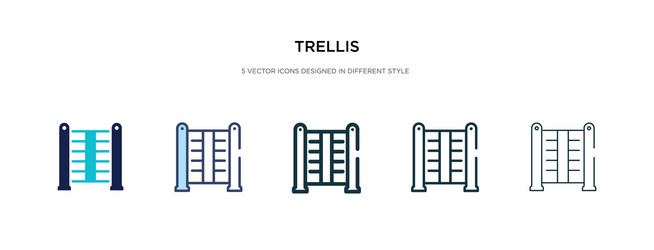 trellis icon in different style two colored vector image