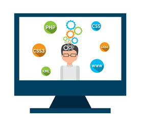 programming language vector image