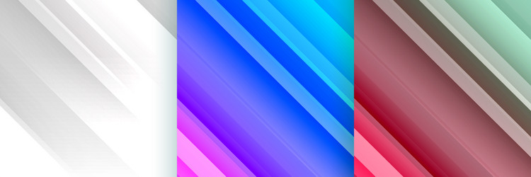 Shiny abstract backgrounds set with diagonal lines vector