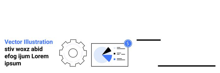 data analytics visualization with pie chart vector image