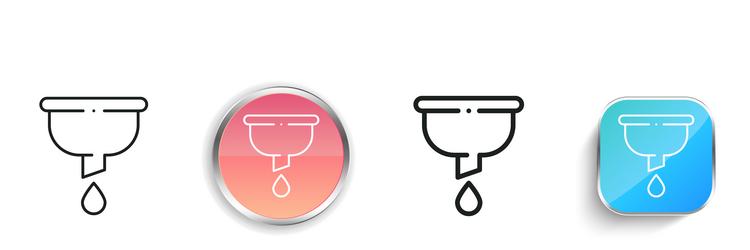 filter icon thin linear regular and button style vector image