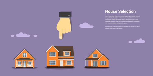 house selection concept vector