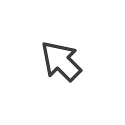 outline arrow pointer icon line cursor symbol vector