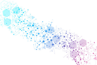 science network pattern connecting lines and dots vector image