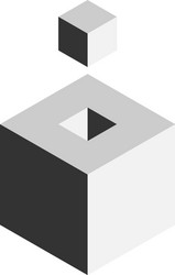 Solution design element concept block of 3d cubes vector