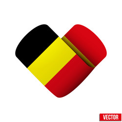 flag icon in the form of heart i love belgium vector