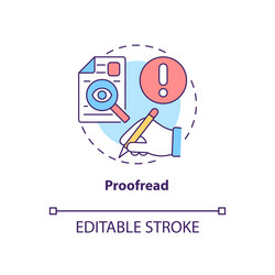 proofread concept icon vector