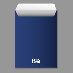 a4 blue envelope icon realistic style vector