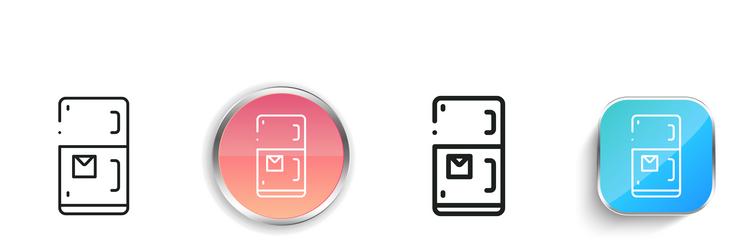 cold icon thin linear regular and button style vector image