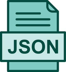 json file document icon vector image