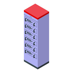 mainframe server tower storing and processing big vector image