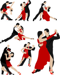 Salsa Couple Dancing Vector Image