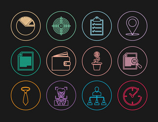 set line clock with arrow document search vector image